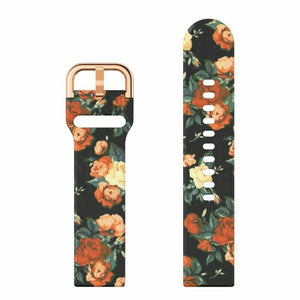 Red Rose Pattern Samsung Galaxy Watch Strap