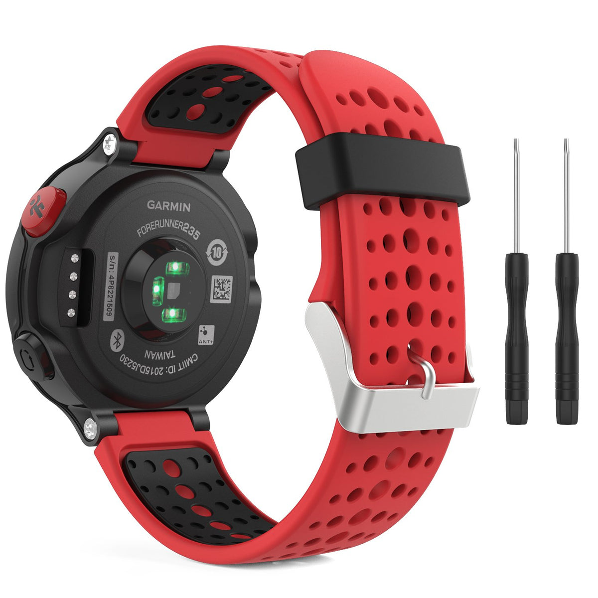 Red Black Garmin Forerunner 230 Strap FitStrapsUK