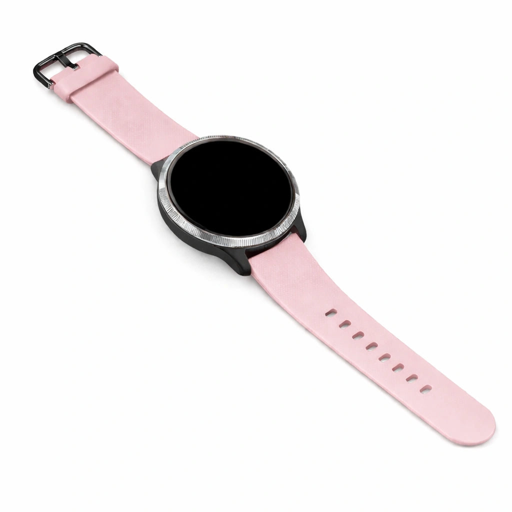 Light pink replacement wristband compatible with Garmin Venu smartwatch