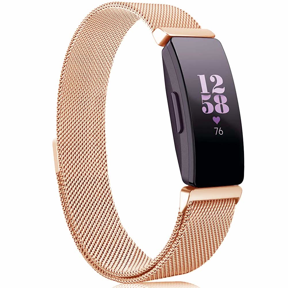 Rose Gold Metal Strap for Fitbit Inspire – FitStrapsUK