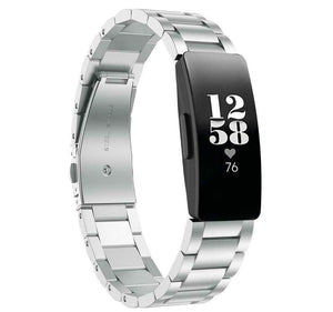Silver Stainless Steel Strap for Fitbit Inspire HR