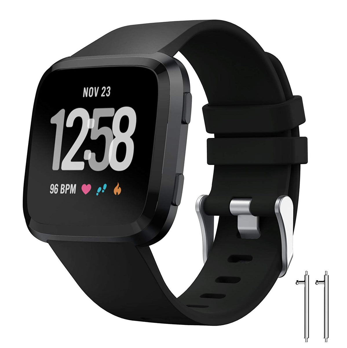 2 NIB Fitbit Versa 2 Smartwatch Black online Classic Band