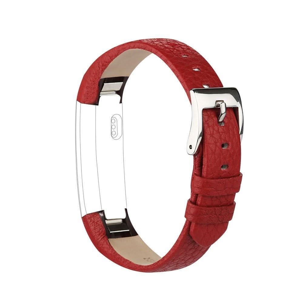 Red Leather Strap for Fitbit Alta