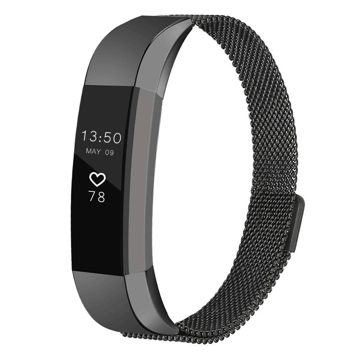 Black Metal Strap for Fitbit Alta