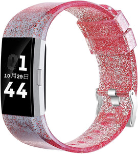 Red Glitter Strap for Fitbit Charge 2