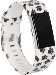 Dog Paw Pattern Strap for Fitbit Charge 2