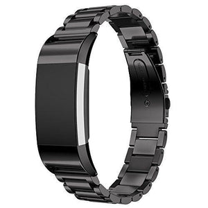 Black Stainless Steel Strap for Fitbit Charge 2