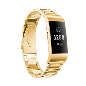 Gold Stainless Steel Strap for Fitbit Charge 3