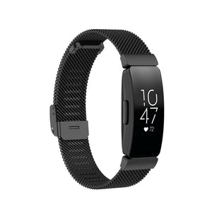 Black Metal Strap for Fitbit Inspire 2