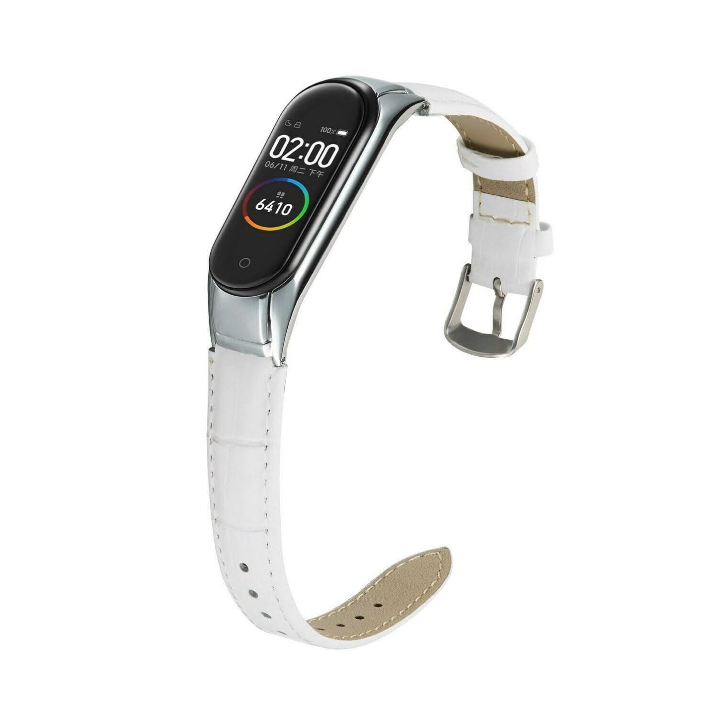 White Leather Strap for Xiaomi Mi Band 3/4
