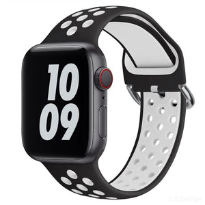 Black/White Apple Watch Sport Band
