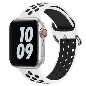 White/Black Apple Watch Sport Band