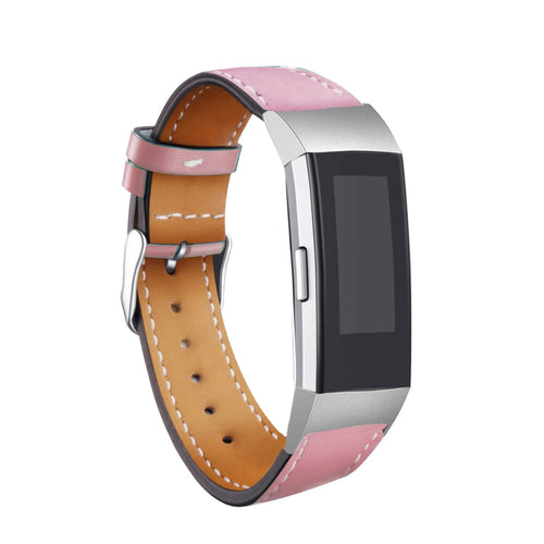 Pink Leather Strap for Fitbit Charge 5