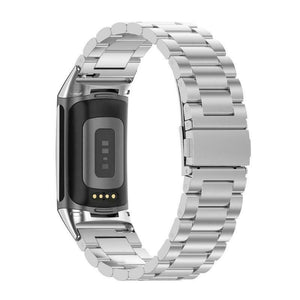 Silver Stainless Steel Strap for Fitbit Charge 5