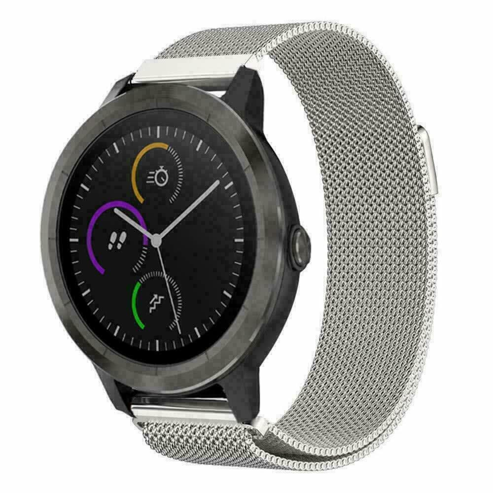 Silver Metal Garmin Forerunner 645 Strap