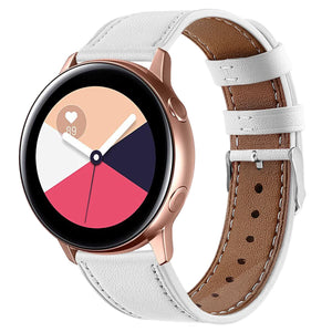 White Leather Garmin Vivoactive Strap