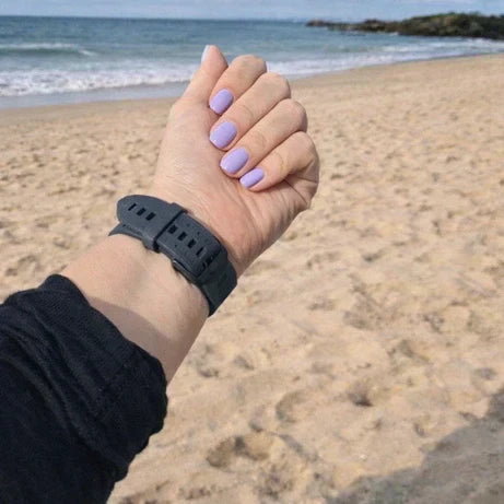 Garmin watch strap sitting securely on the wrist without being too tight