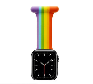 Rainbow Apple Watch Nurse Fob 44mm