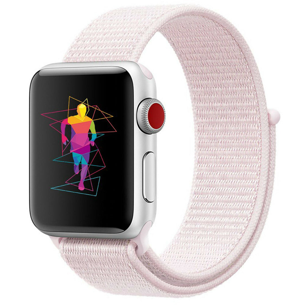 Light Pink Nylon Apple Watch Strap 44mm