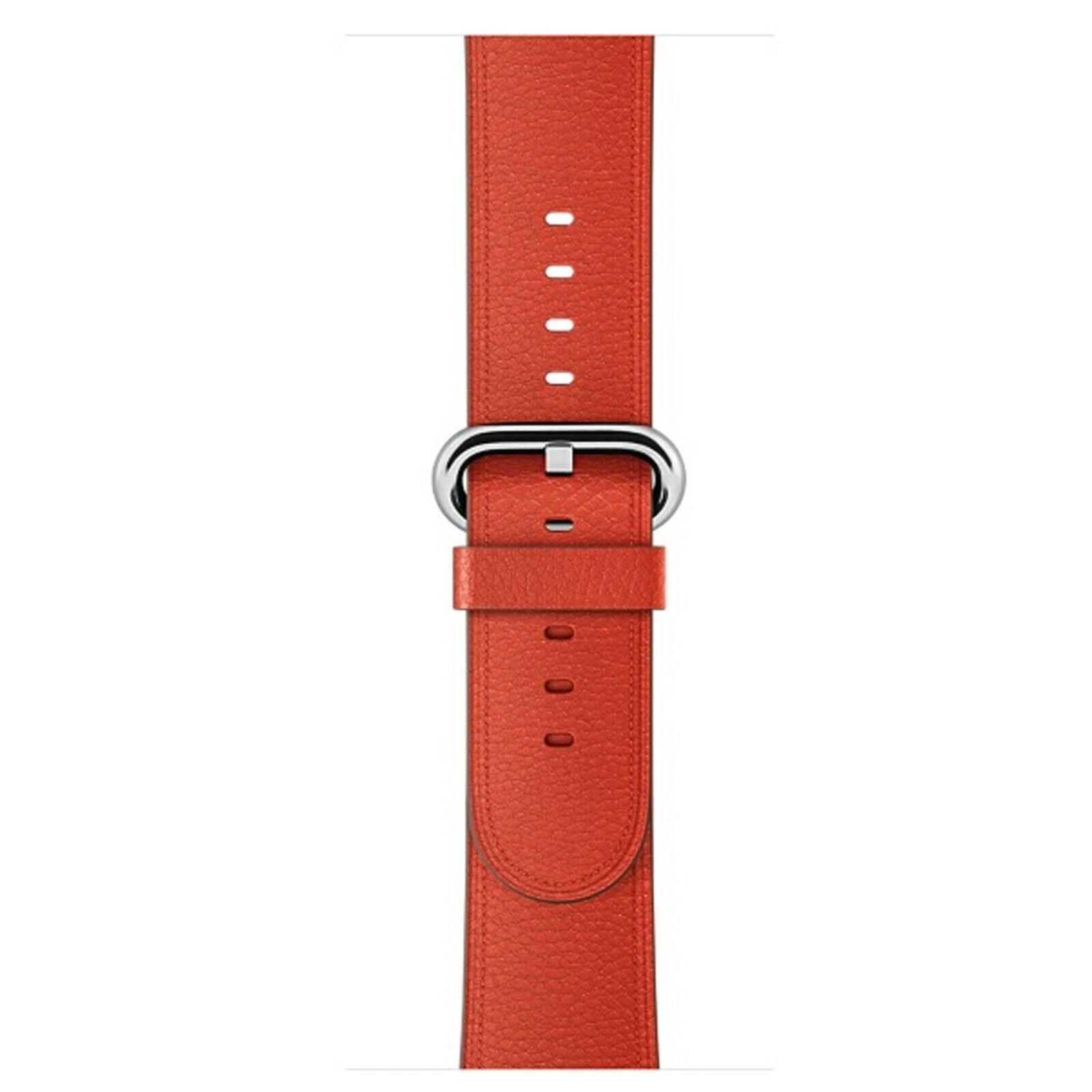 Red Leather Apple Watch Band 44mm