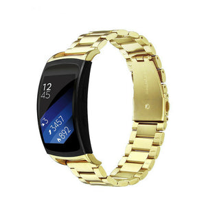 Gold Stainless Steel Strap for Samsung Gear Fit 2