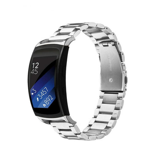Silver Stainless Steel Samsung Gear Fit 2 Strap