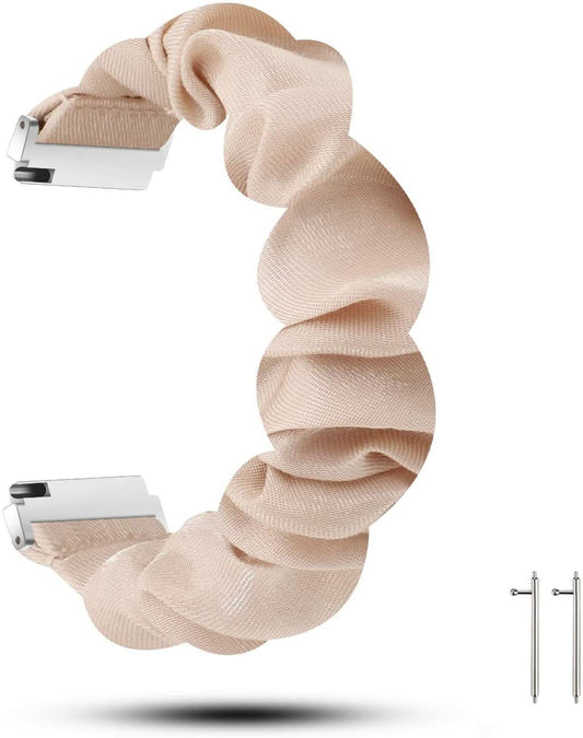 Beige Pink Scrunchie Garmin Vivoactive 3 Strap
