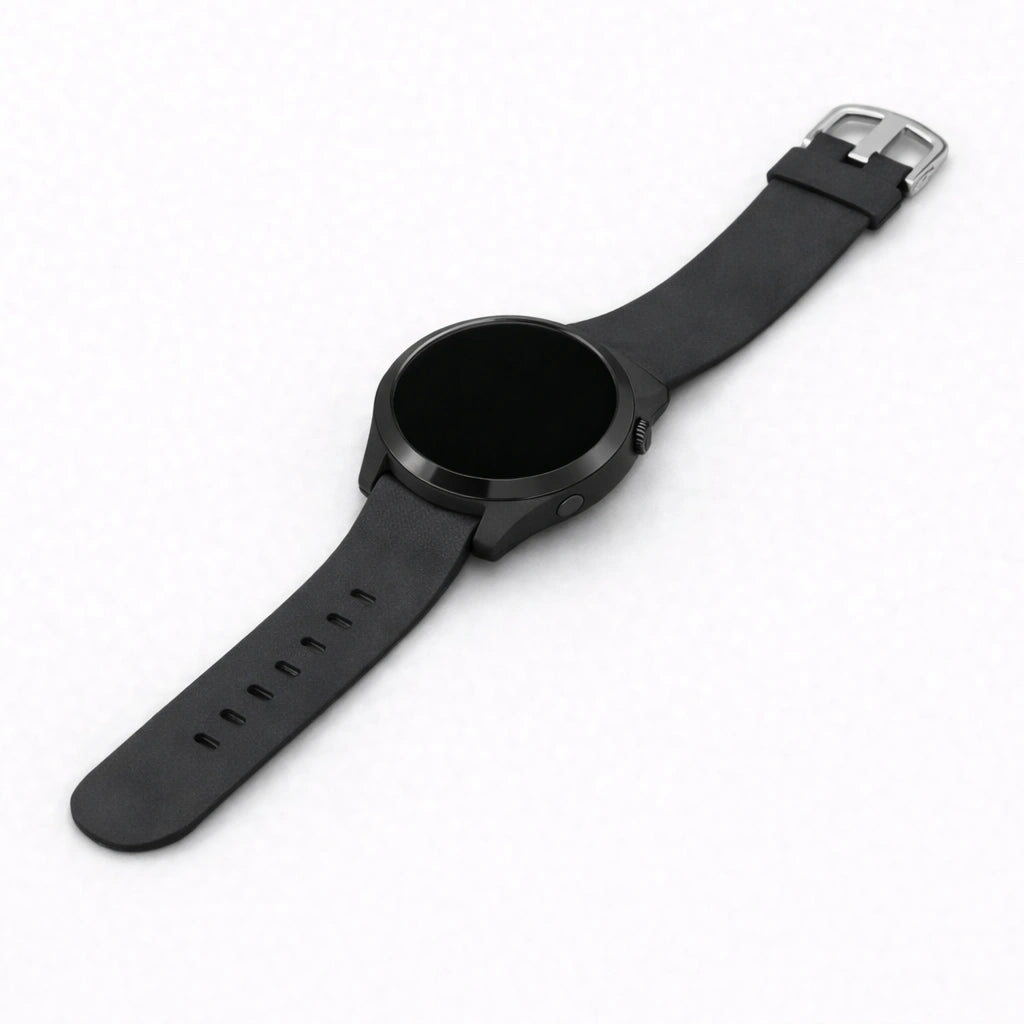 Black watch band compatible with Garmin Vivoactive 4S fitness watch