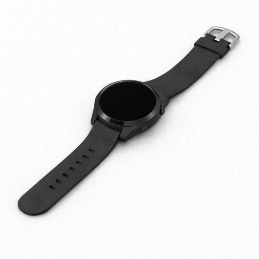 Black watch band compatible with Garmin Vivoactive 4S fitness watch