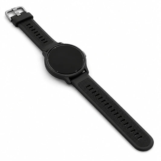 Black Garmin Vivoactive 5 watch band with premium silicone design