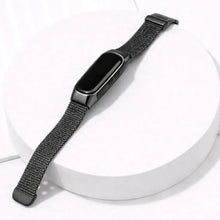 Black metal Milanese strap for Fitbit Inspire 2 with slim stainless steel mesh design
