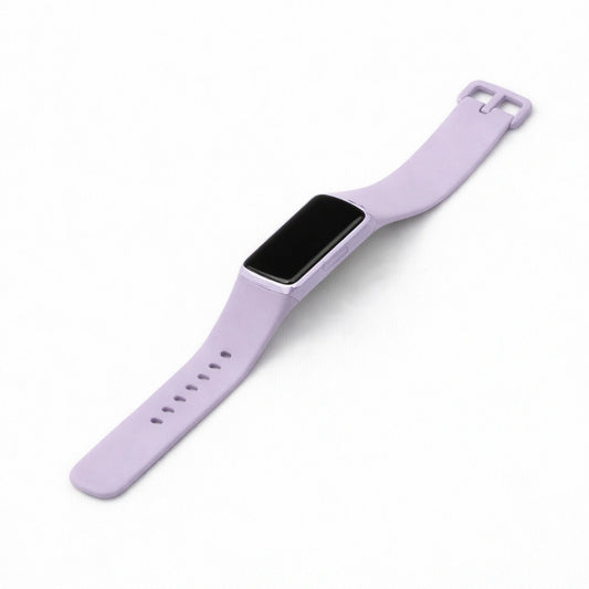 Light purple silicone strap for Fitbit Charge 5 with smooth flexible finish