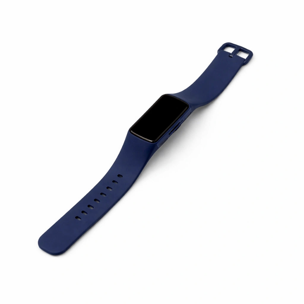 Navy blue silicone strap for Fitbit Charge 5 with smooth flexible finish