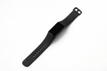 Black replacement strap for Fitbit Charge 6 shown on a clean white background