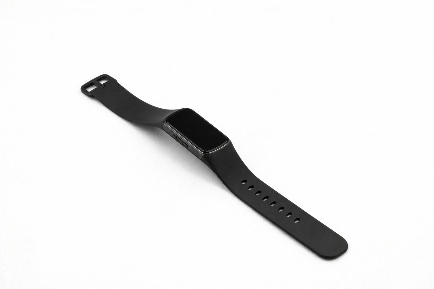 Black silicone band designed to fit the Fitbit Charge 6 fitness tracker
