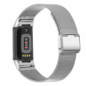 Silver Metal Strap for Fitbit Charge 6
