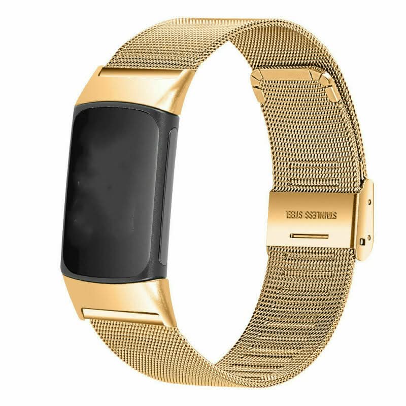 Gold Metal Strap for Fitbit Charge 6 Tracker – FitStrapsUK