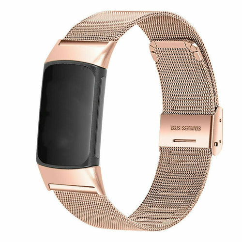 Rose Gold Metal Strap for Fitbit Charge 6