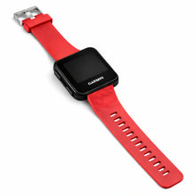 Red replacement watch strap designed to fit the Garmin Forerunner 35 securely