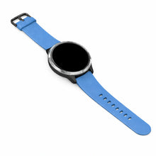Light blue silicone watch strap compatible with Garmin Venu smartwatch