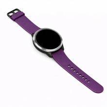 Purple silicone watch strap compatible with Garmin Venu smartwatch
