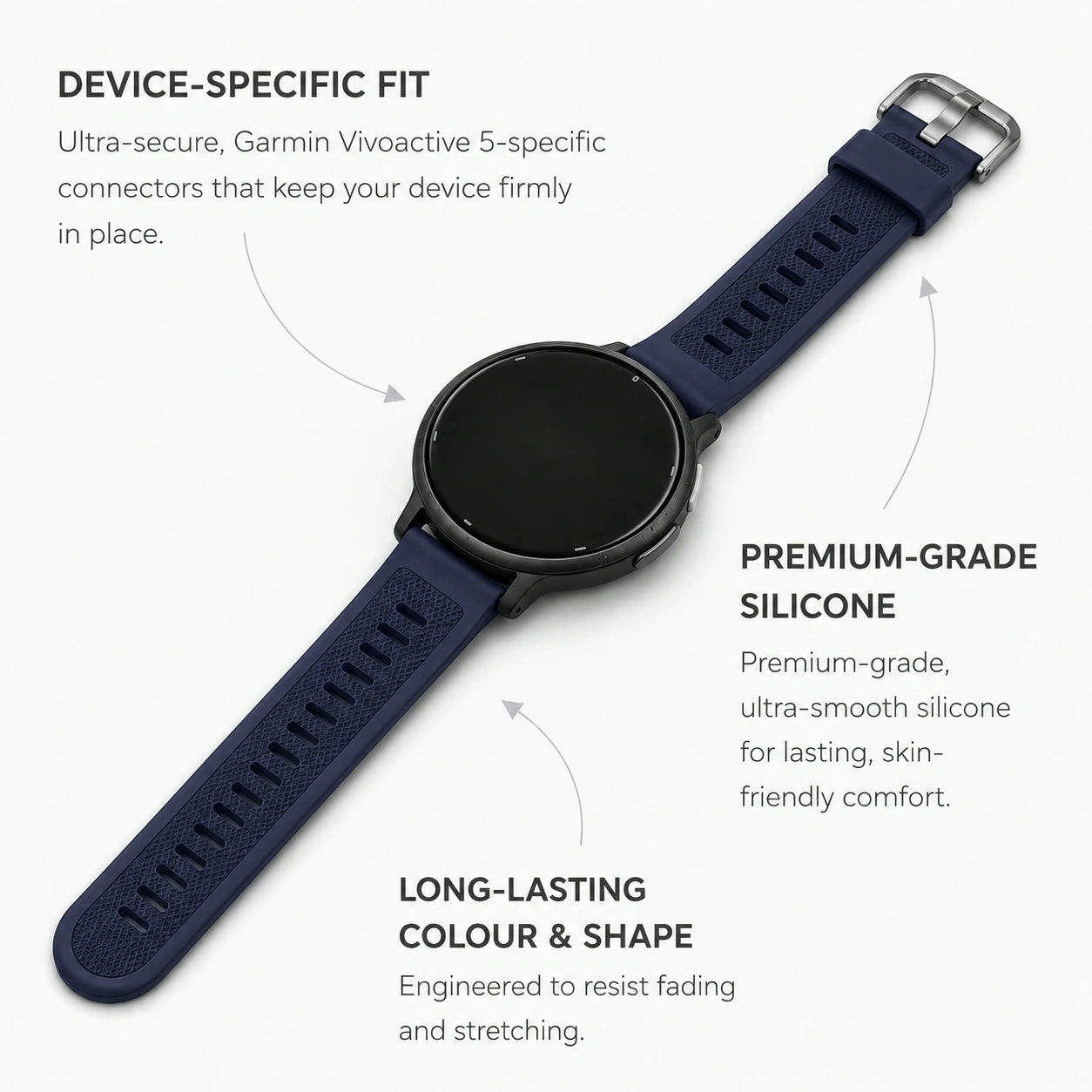 Navy Blue Garmin Vivoactive 5 Strap