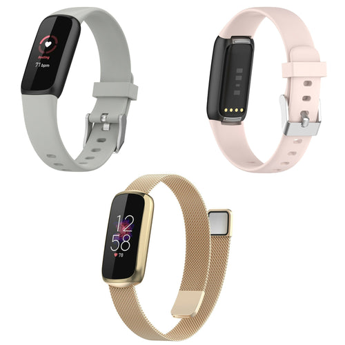 3 x Fitbit Luxe Straps Metal Refresh Bundle