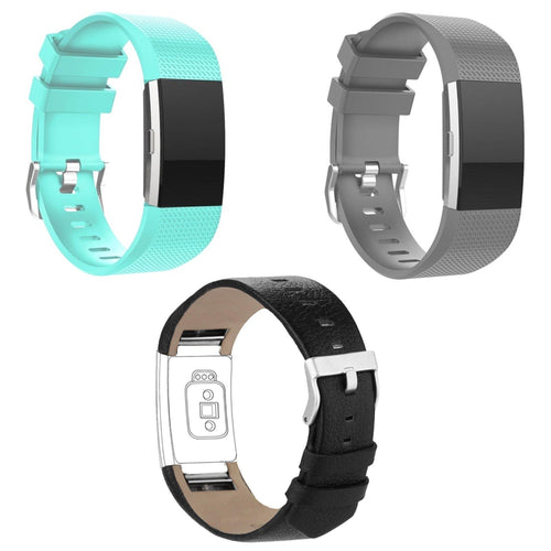 3 x Fitbit Charge 2 Straps Leather Refresh Bundle