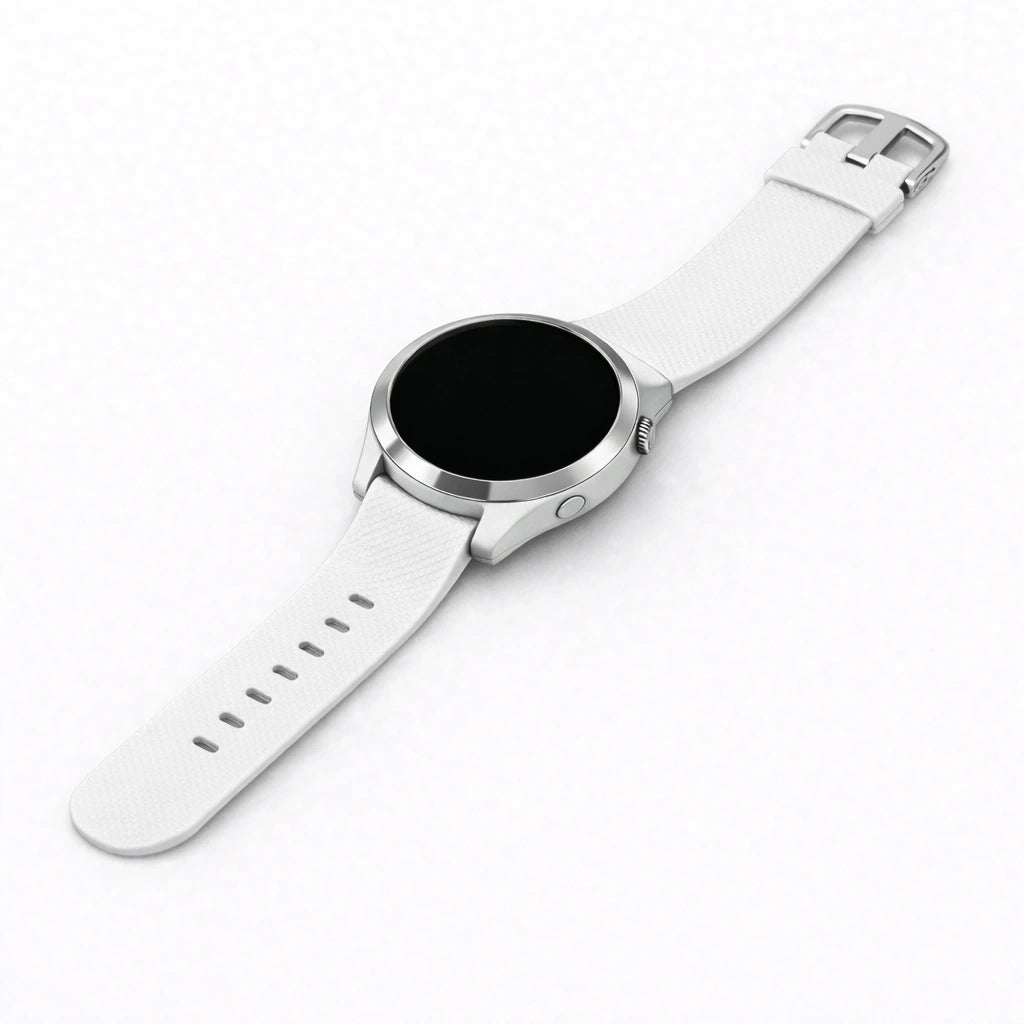 White watch band compatible with Garmin Vivoactive 4S fitness watch