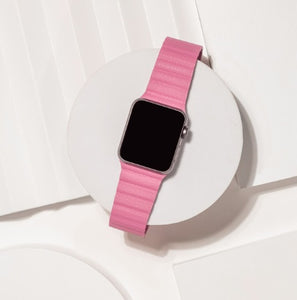 Light Pink 2 Part Leather Apple Watch Strap