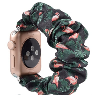 Flamingo Scrunchie Apple Watch Strap