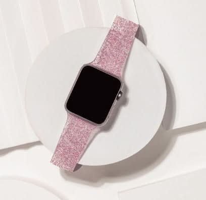 Pink Glitter Apple Watch Strap – FitStrapsUK1