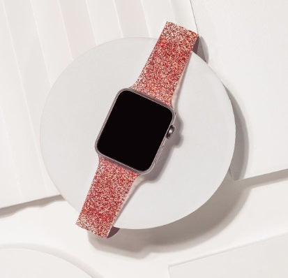 Red Glitter Apple Watch Strap