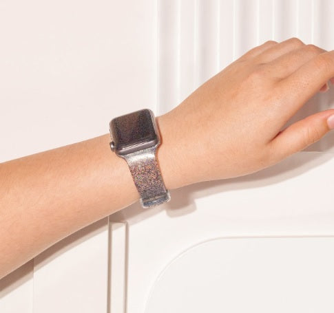 Black Glitter Apple Watch Strap – FitStrapsUK